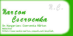 marton cservenka business card